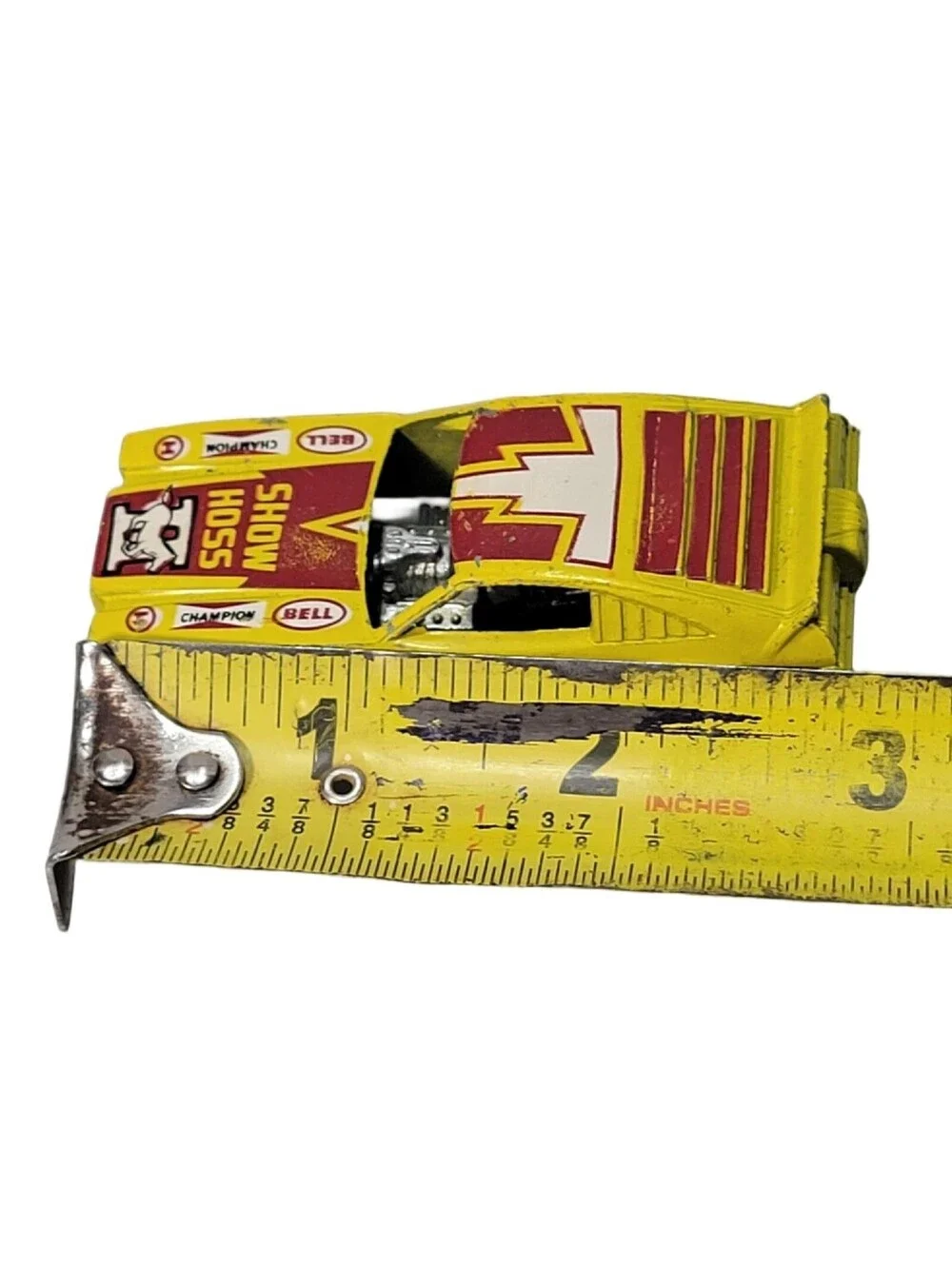 Vintage 1969 HOT WHEELS 'Show Hoss' Blackwall Dragster Mustang Yellow